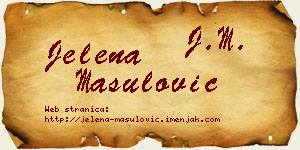 Jelena Mašulović vizit kartica
